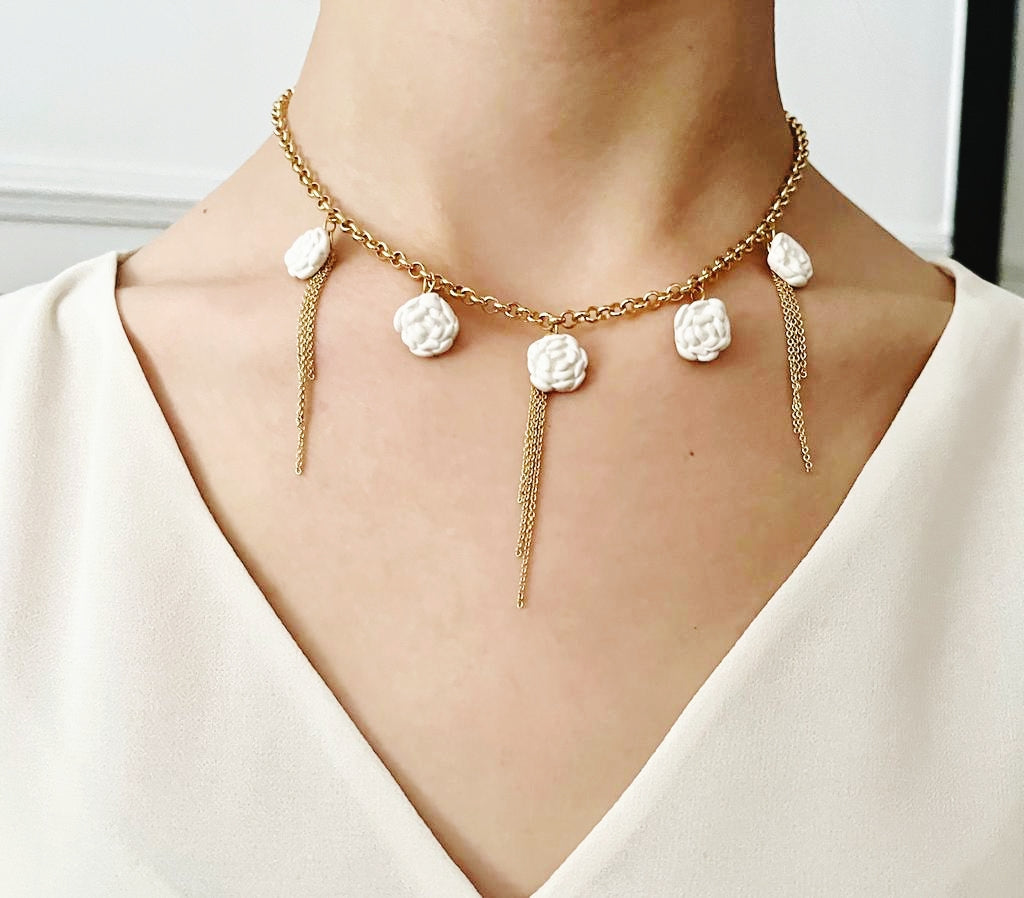 Gargantilla Rosas de Castilla Cadenitas