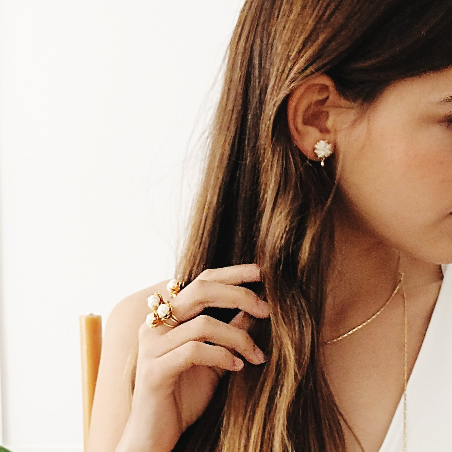 Pendiente Flor de Castilla