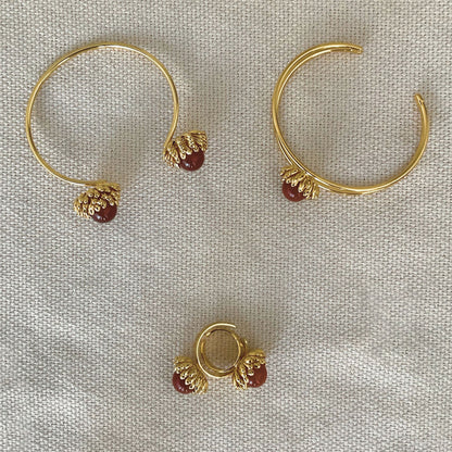 Anillo Flor de Garza Ágata