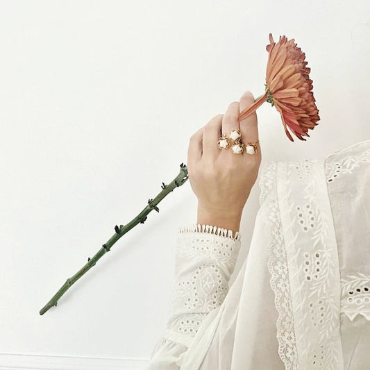 Set de 4 Anillos Flor de Castilla