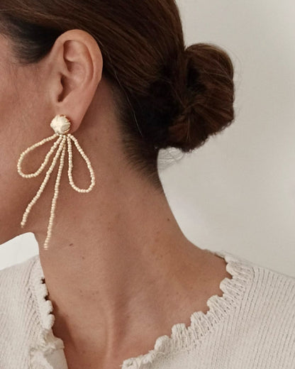 Pendiente Flor de Castilla Maxi Lazo