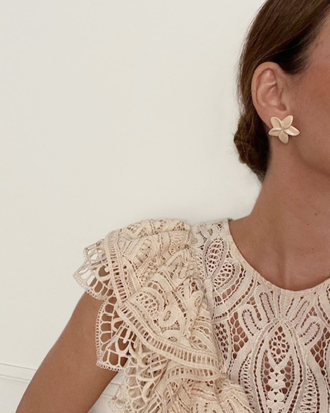 Pendiente Magnolia Nude